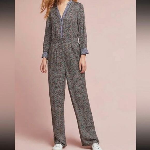 Ett:twa Anthropologie Christene Silken Jumpsuit - Picture 1 of 13